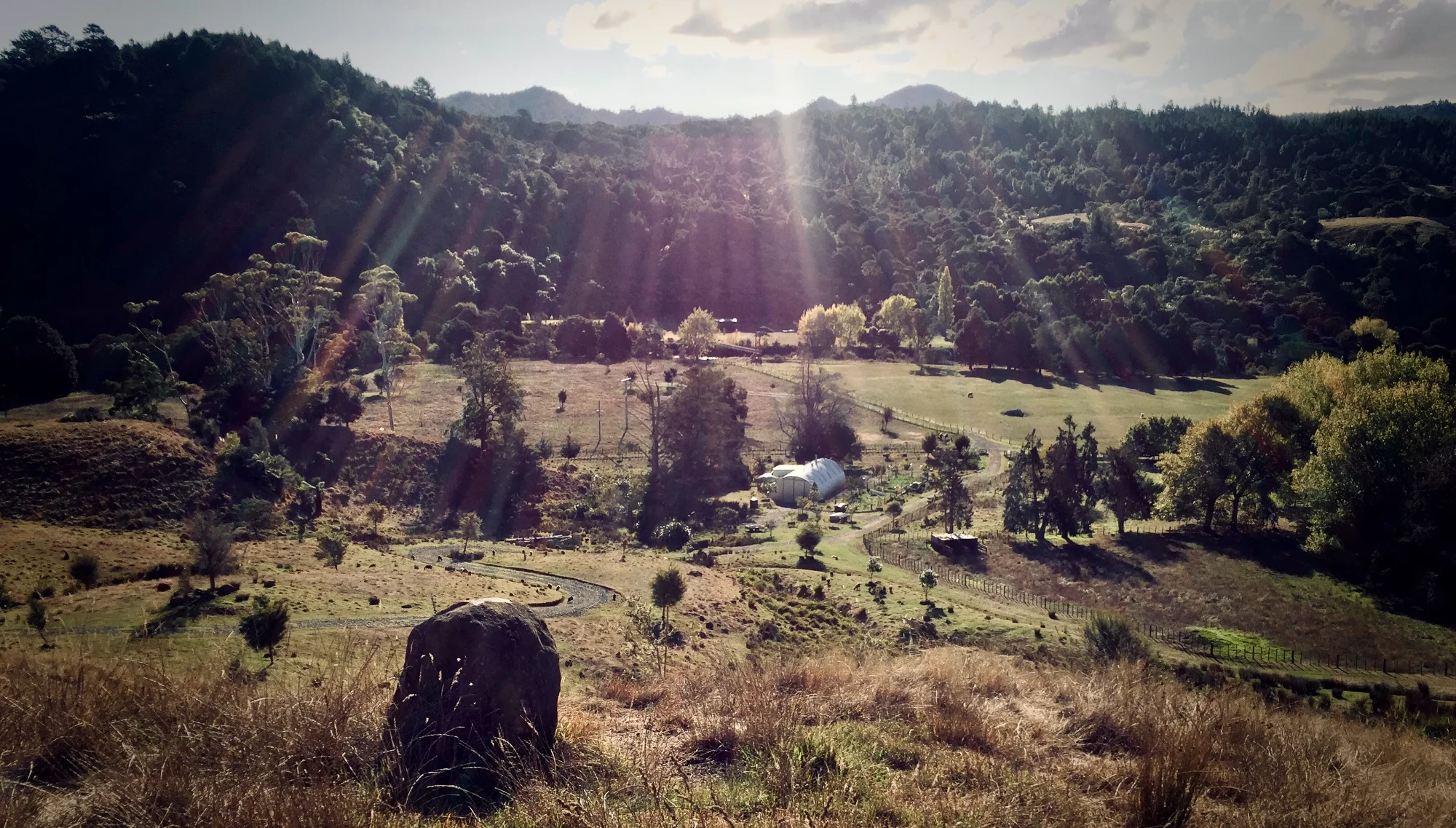Barn Bunker - interior with log burner