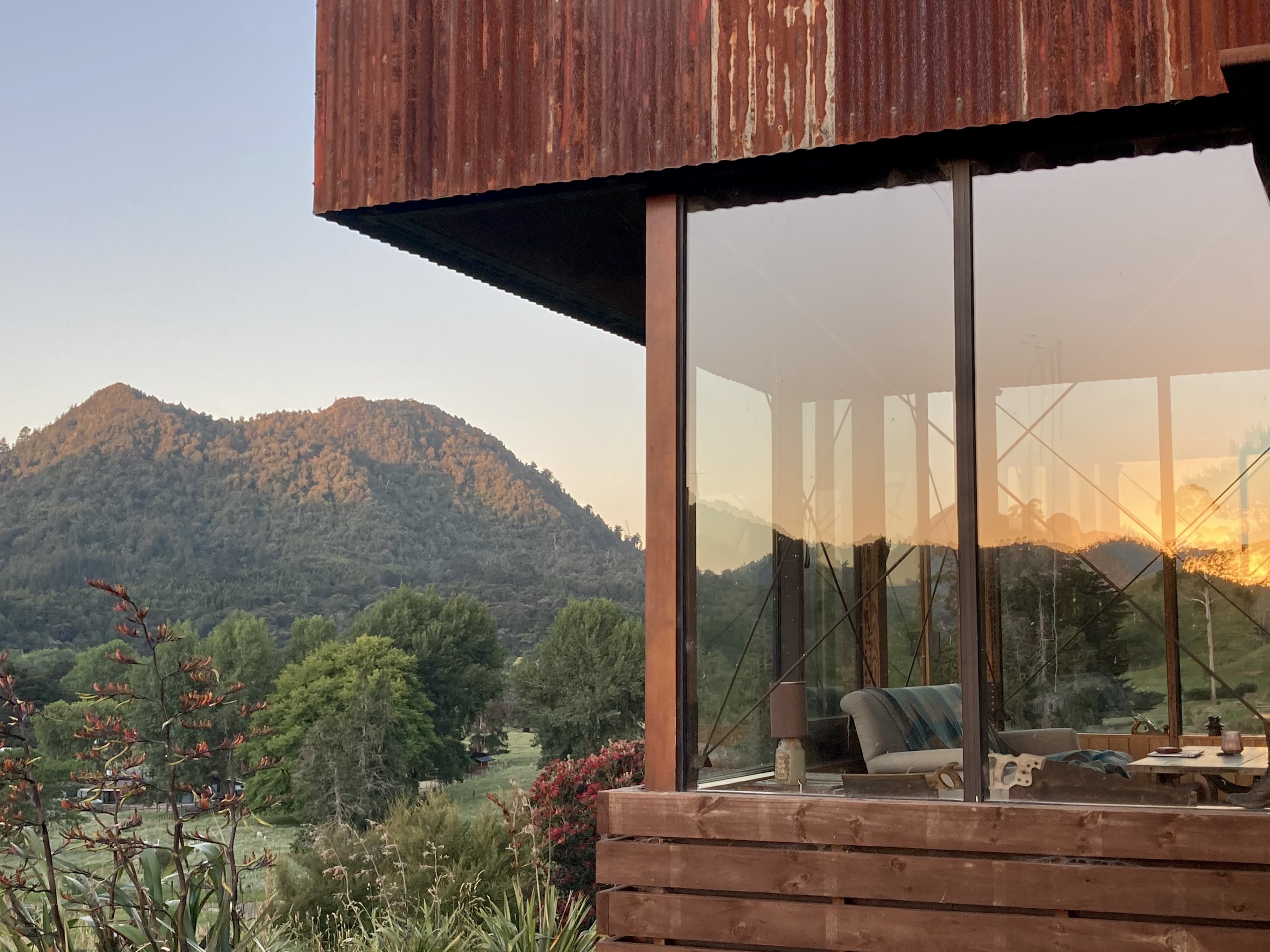 Iron-Clad House - exterior at sunset