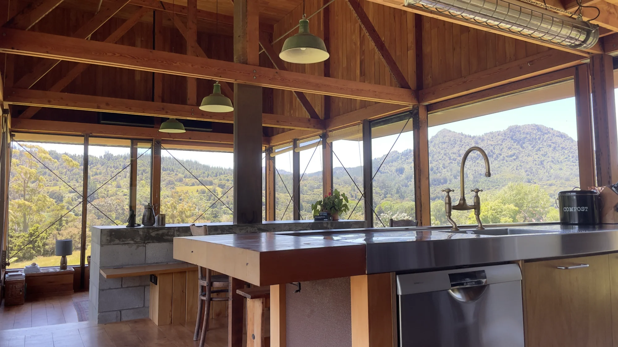 Iron-Clad House - kitchen and dining area